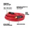 Workforce Air Hose, 1/2in x 25ft, 3/8in Fittings, Red, Rubber HRE1225RD3 - alternate 3